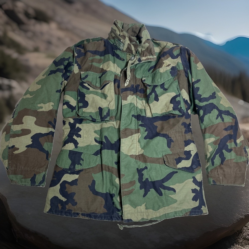 US Army Camo Field Coat Jacket Cold Weather 8415-01-099-7839 Small Reg USA Made